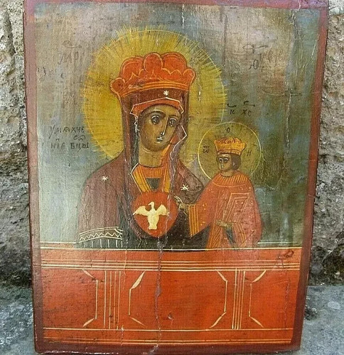 Antica icona russa - icona, "madonna