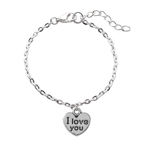 Bracciale cuore argento - cuore, con