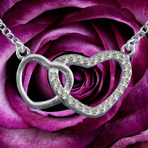 Cuori ciondolo con pietre - i,